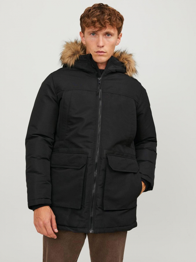 Blouson parka ewing noir homme - Jack & Jones