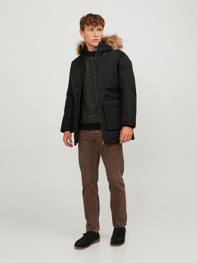 Blouson parka ewing noir homme - Jack & Jones