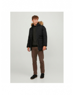 Blouson parka ewing noir homme - Jack & Jones