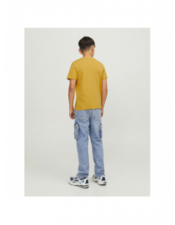 T-shirt logo aw23 imprimé jaune garçon - Jack & Jones