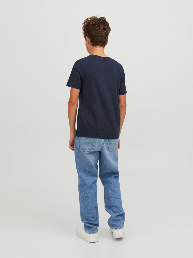 T-shirt logo aw23 basique bleu marine garçon - Jack & Jones