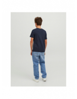 T-shirt logo aw23 basique bleu marine garçon - Jack & Jones