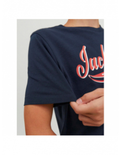 T-shirt logo aw23 basique bleu marine garçon - Jack & Jones