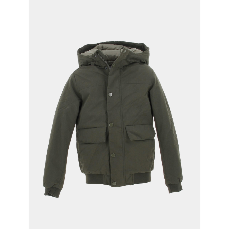 Doudoune champ bomber kaki garçon - Jack & Jones