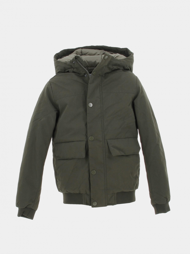 Doudoune champ bomber kaki garçon - Jack & Jones