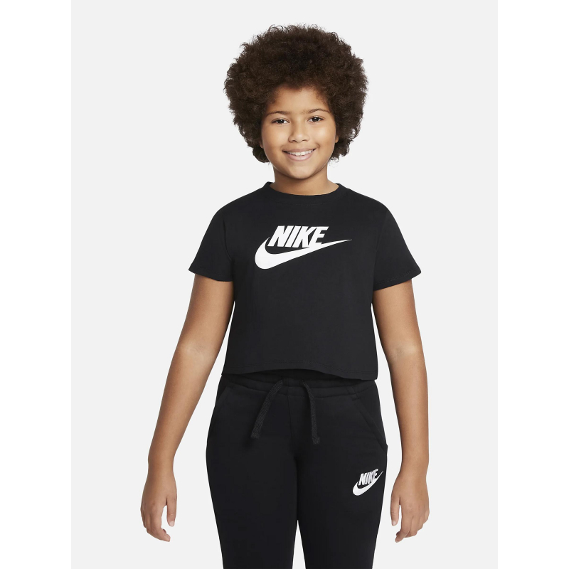 T-shirt nsw crop futura noir fille - Nike