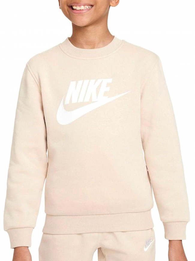 Sweat nsw club fleece beige garçon - Nike