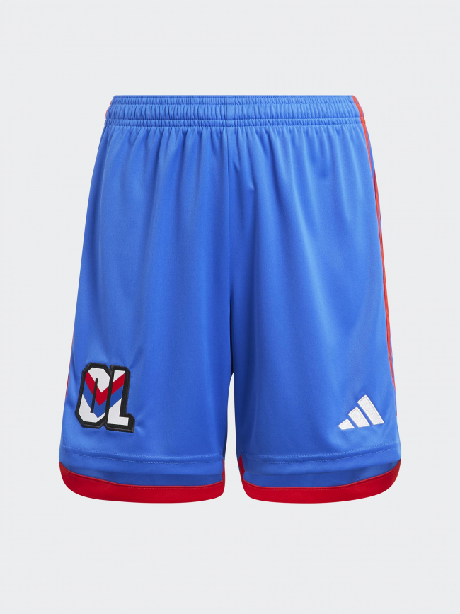 Short de football OL vintage bleu garçon - Adidas