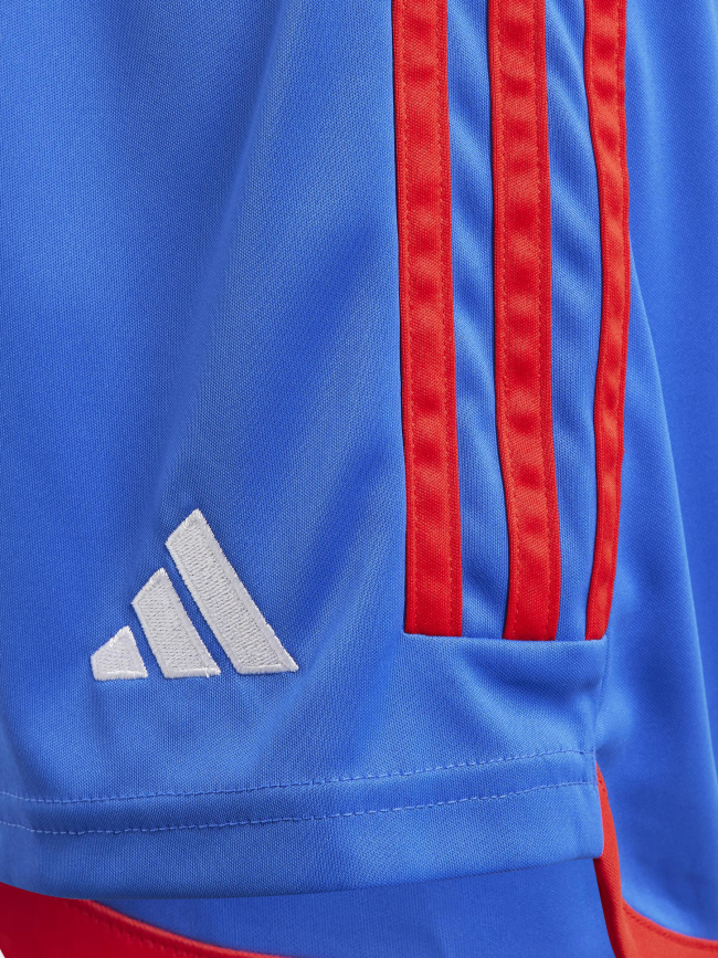 Short de football OL vintage bleu garçon - Adidas