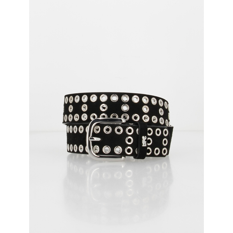 Ceinture lucia en cuir noir femme - Le Temps Des Cerises