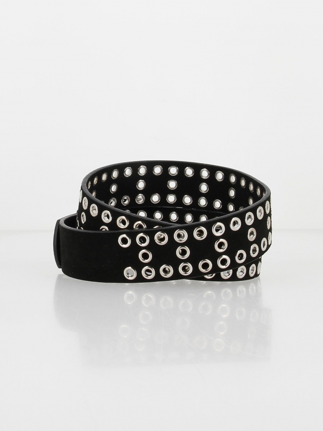 Ceinture lucia en cuir noir femme - Le Temps Des Cerises