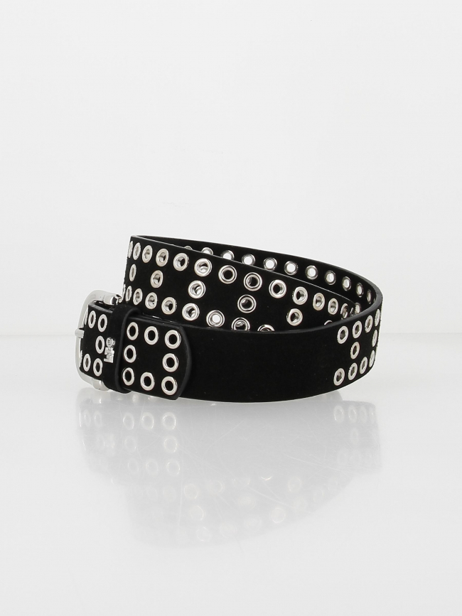 Ceinture lucia en cuir noir femme - Le Temps Des Cerises