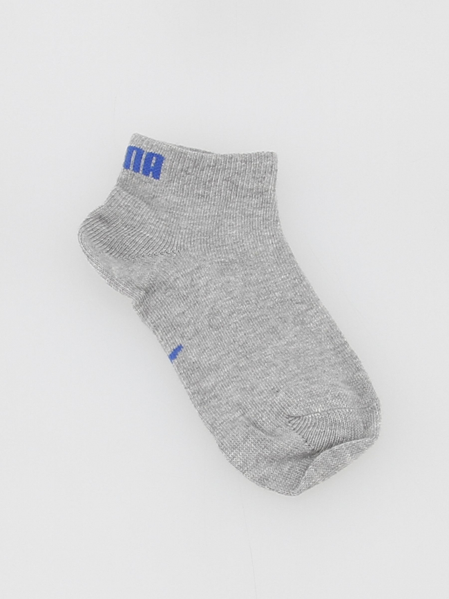 3 paires de chaussettes quarter gris bleu enfant - Puma