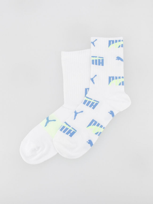 Pack de 2 paires de chaussettes multi logo blanc enfant - Puma