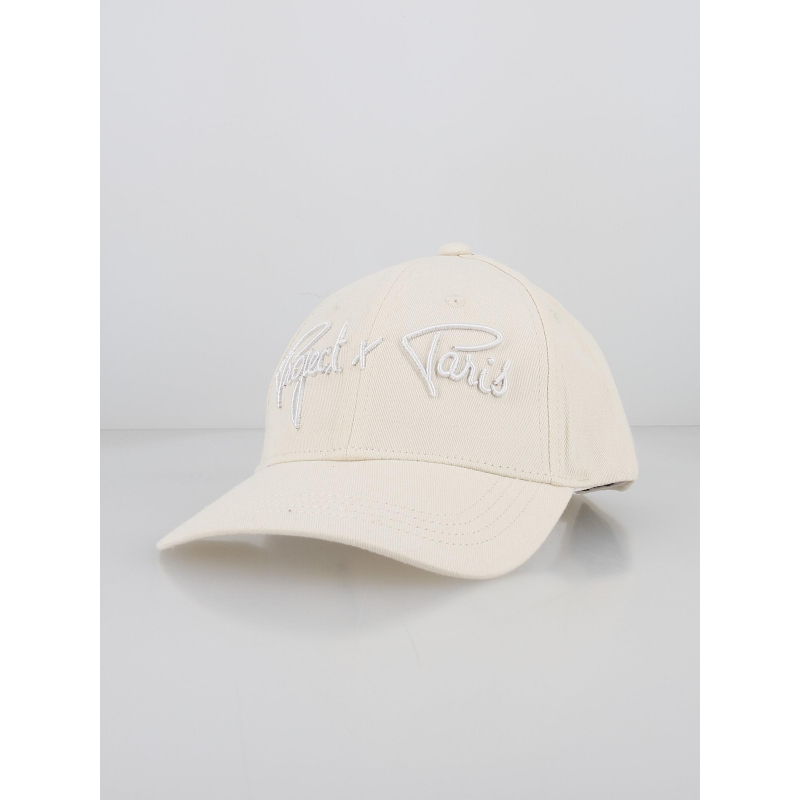 Casquette logo brodé signature beige homme - Project X Paris