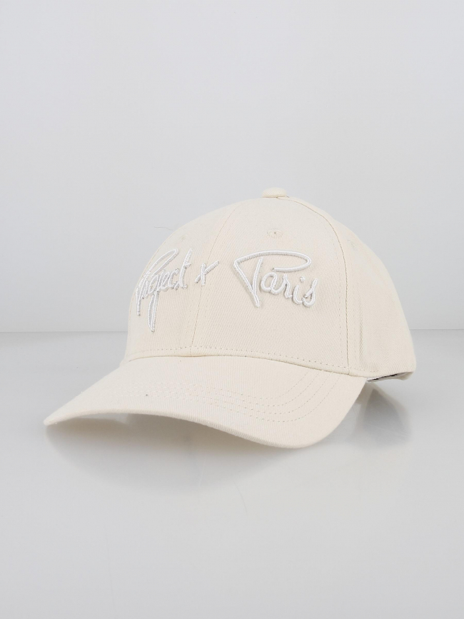 Casquette logo brodé signature beige homme - Project X Paris