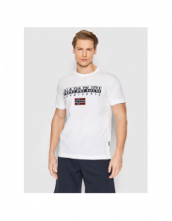 T-shirt ayas logo blanc homme - Napapijri