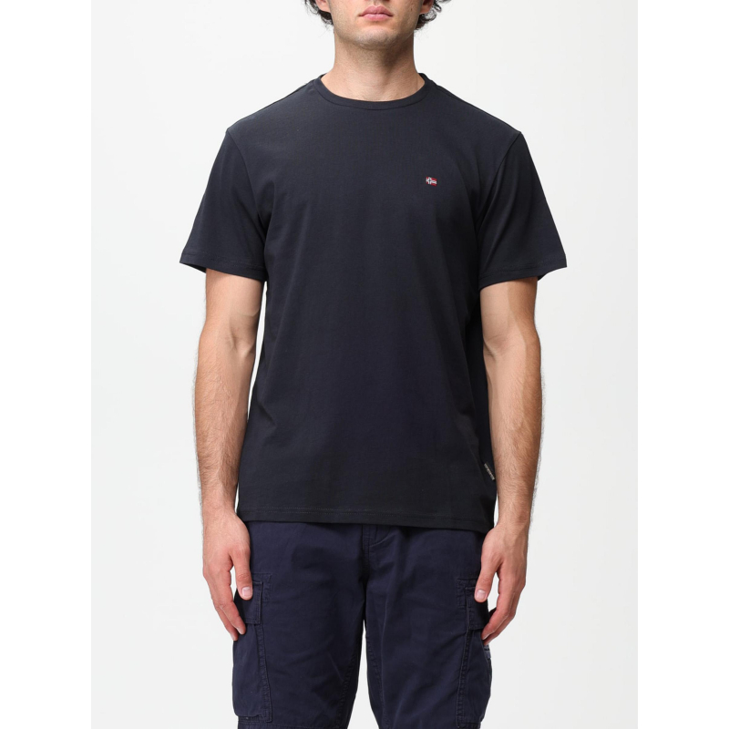 T-shirt uni logo salis noir homme - Napapijri