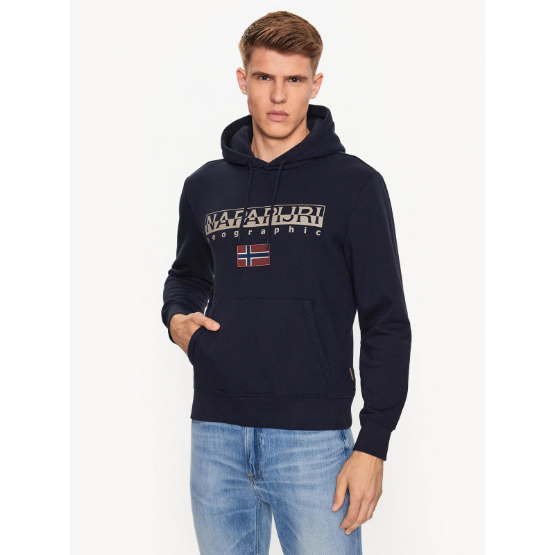 Sweat à capuche ayas bleu marine homme - Napapijri