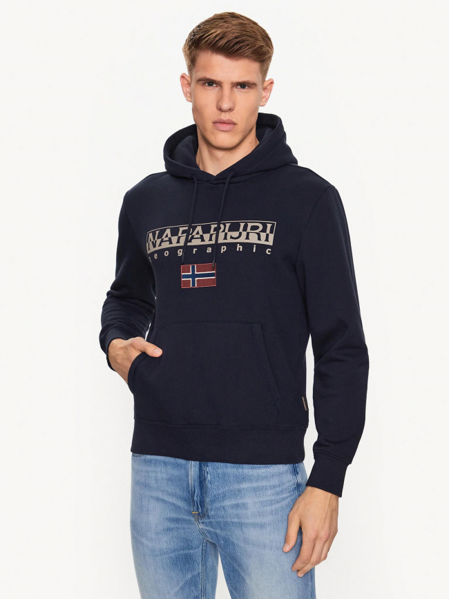 Sweat à capuche ayas bleu marine homme - Napapijri