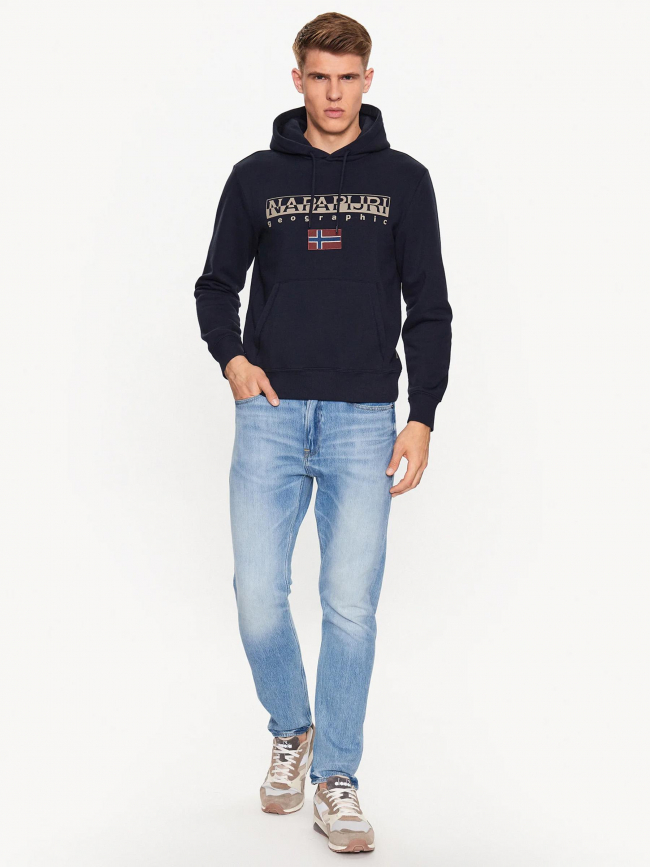 Sweat à capuche ayas bleu marine homme - Napapijri