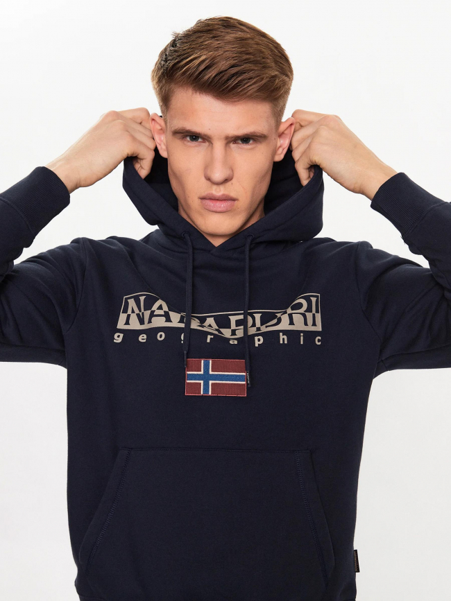 Sweat à capuche ayas bleu marine homme - Napapijri