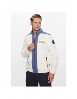 Gilet polaire anderby blanc bleu homme - Napapijri