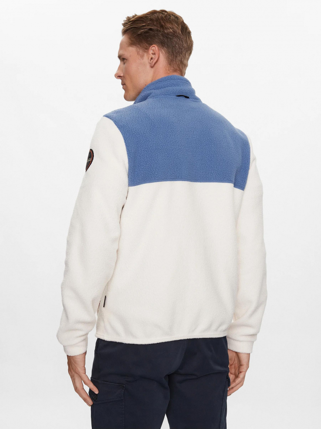 Gilet polaire anderby blanc bleu homme - Napapijri