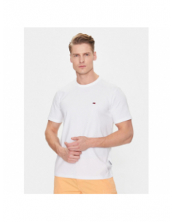 T-shirt uni logo salis blanc homme - Napapijri