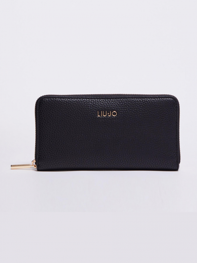 Portefeuille écoconçu zippé caliwen noir femme - Liu Jo