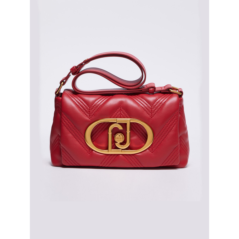 Sac bandoulière matelassé deuzia doré rouge femme - Liu Jo