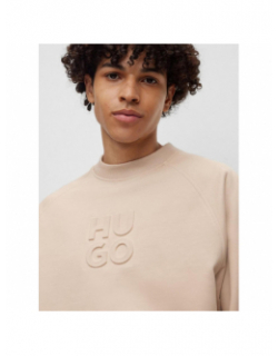 Sweat logo embossé dumbkin beige homme - Hugo