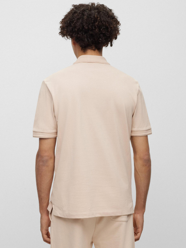 Polo logo embossé drouts beige homme - Hugo