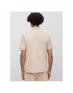 Polo logo embossé drouts beige homme - Hugo