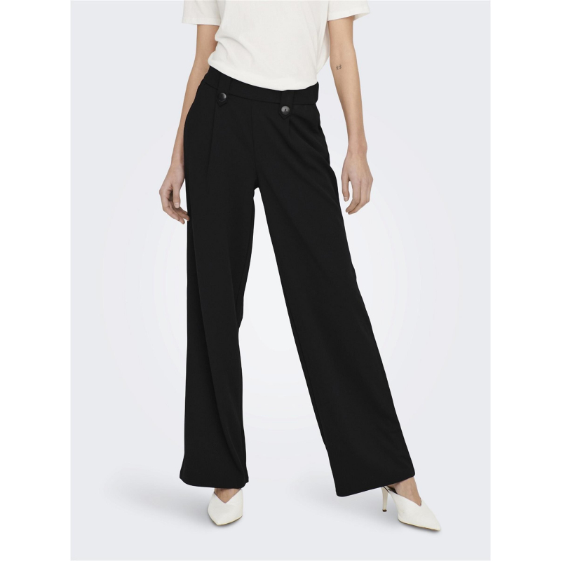 Pantalon ample taille haute sania noir femme - Only