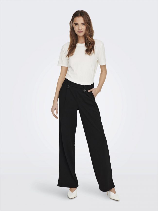 Pantalon ample taille haute sania noir femme - Only