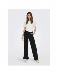 Pantalon ample taille haute sania noir femme - Only