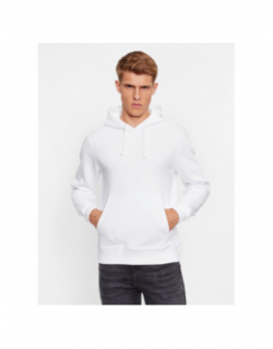 Sweat à capuche christian blanc homme - Guess