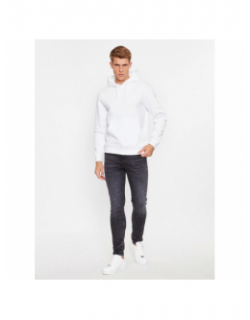 Sweat à capuche christian blanc homme - Guess