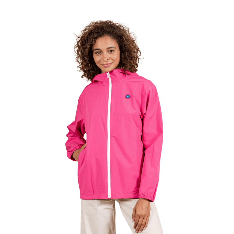 Veste imperméable courte passy fuschia rose - Flotte