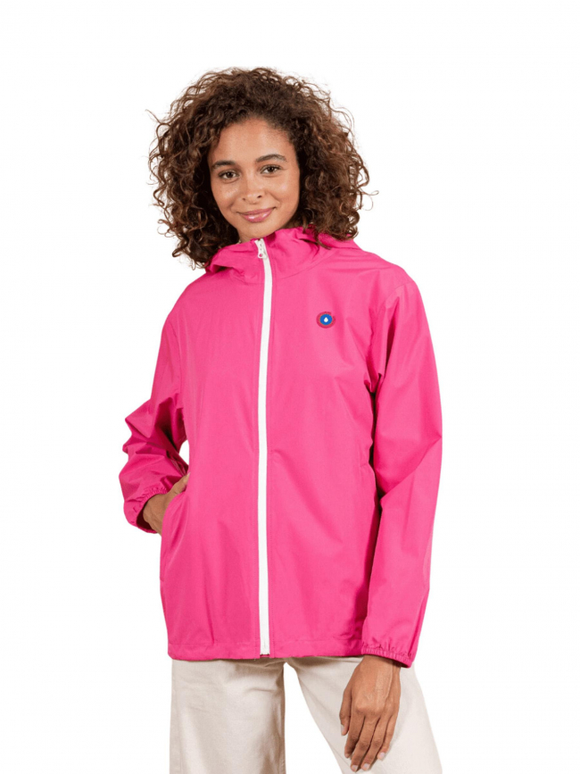 Veste imperméable courte passy fuschia rose - Flotte