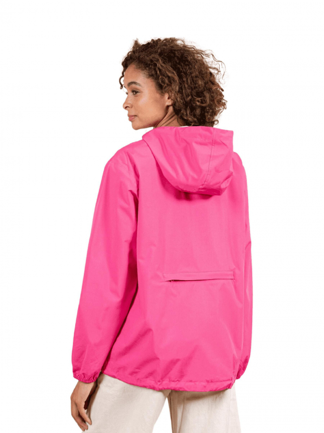 Veste imperméable courte passy fuschia rose - Flotte