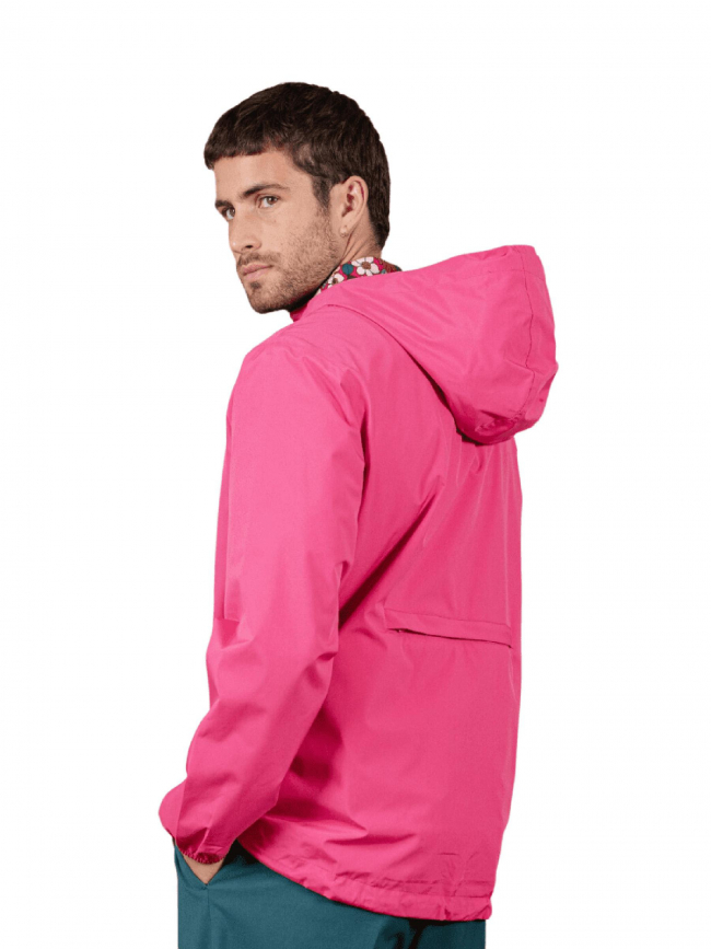 Veste imperméable courte passy fuschia rose - Flotte