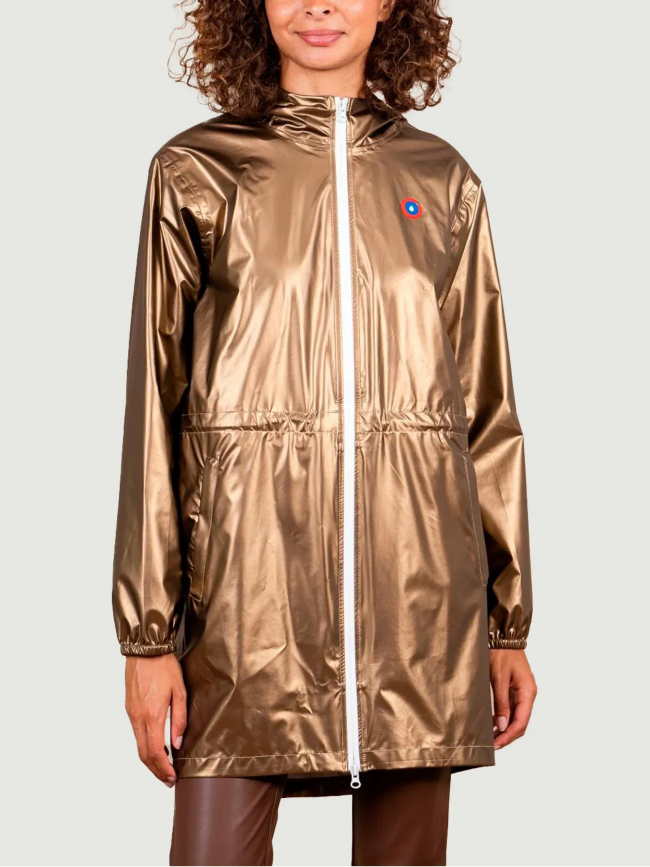 Veste imperméable longue amelot tech gold doré - Flotte