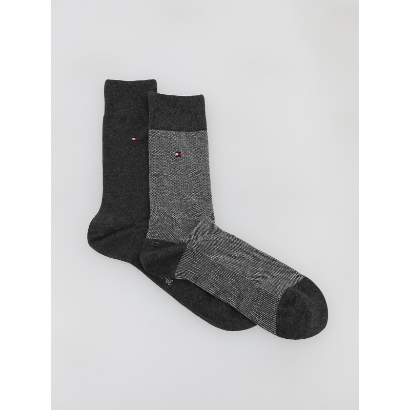 2 paires de chaussettes birdeye gris homme - Tommy Hilfiger