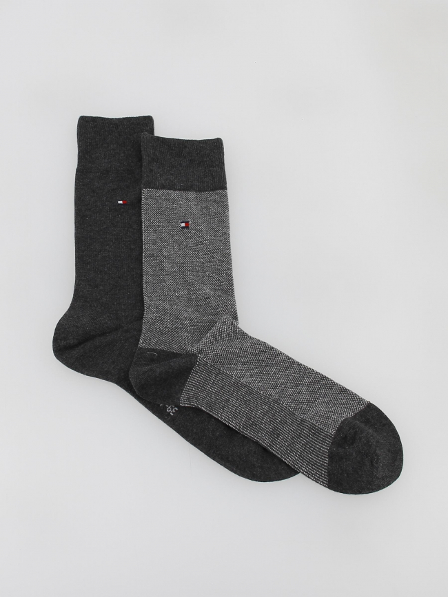 2 paires de chaussettes birdeye gris homme - Tommy Hilfiger