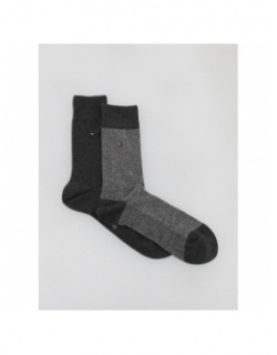 2 paires de chaussettes birdeye gris homme - Tommy Hilfiger