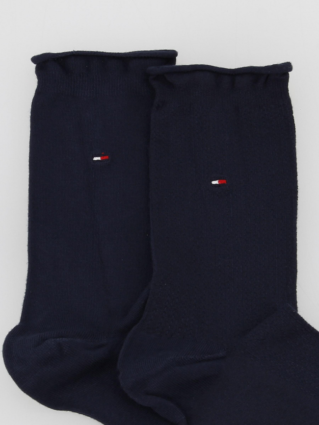 Pack 2 paires de chaussettes bleu femme - Tommy Hilfiger