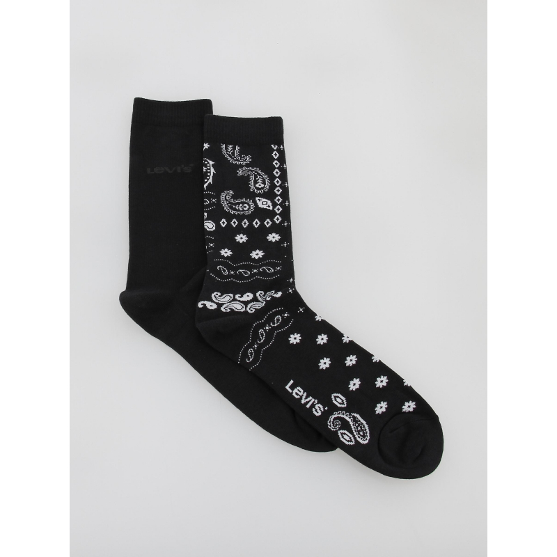 Pack 2 paires de chaussettes regular bandana noir - Levi's