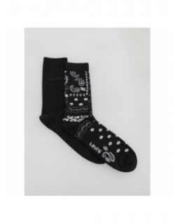 Pack 2 paires de chaussettes regular bandana noir - Levi's